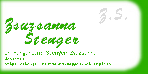 zsuzsanna stenger business card